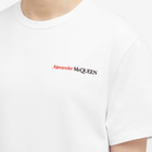 Alexander McQueen Men's Embroidered Logo T-Shirt in White