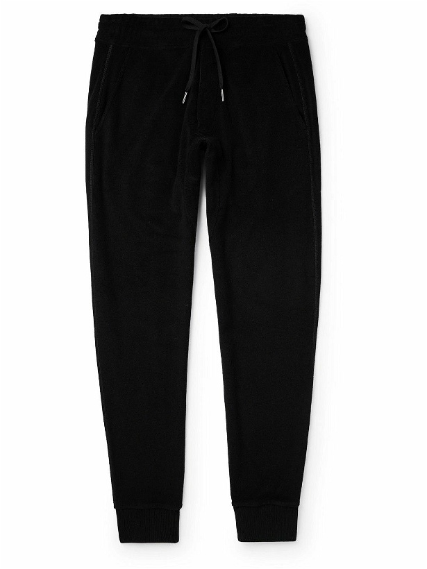 Photo: TOM FORD - Tapered Cotton-Terry Sweatpants - Black