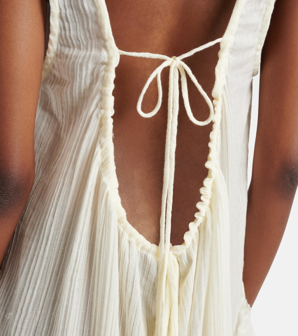 The Attico Ruffled cotton minidress