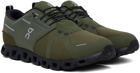 On Khaki Cloud 5 Waterproof Sneakers