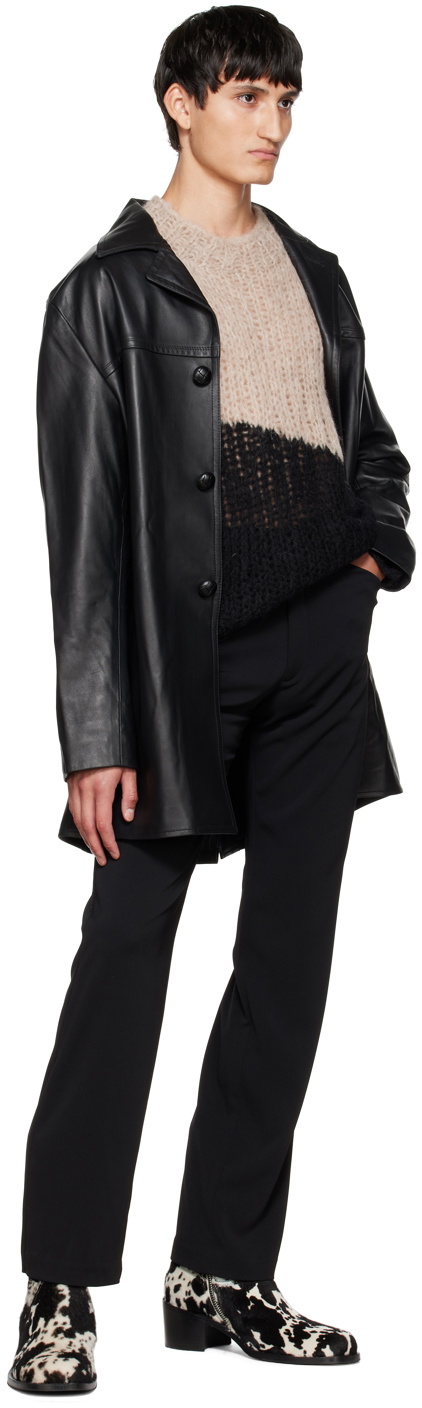 Anna Sui SSENSE Exclusive Beige & Black Nuwave Sweater
