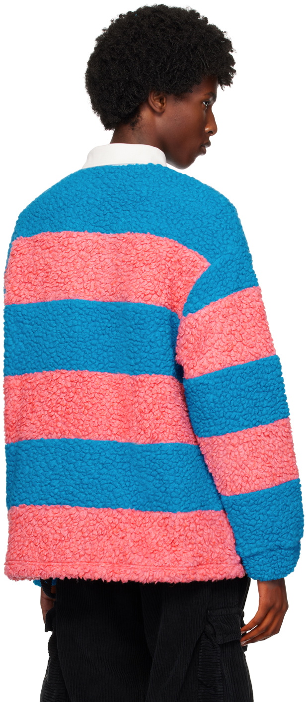 Members of the Rage Blue & Pink Cozy Rugby Long Sleeve Polo