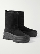 Diemme - Belluno Rubber-Trimmed Shearling-Lined Suede Boots - Black