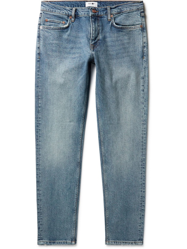 Photo: NN07 - Slater 1838 Slim-Fit Tapered Distressed Jeans - Blue