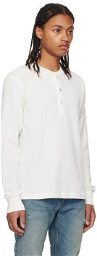 rag & bone White Garment-Dyed Henley