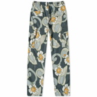 ERL Cargo Hibiscus Print Pant in Grey Hibiscus