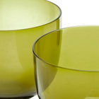 ferm LIVING Host Water Glasses - Set of 2 in Moss Green 