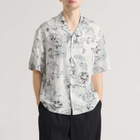 Jacquemus Men's Printed Cocktail Shirt in Print Table Off-White/Bla