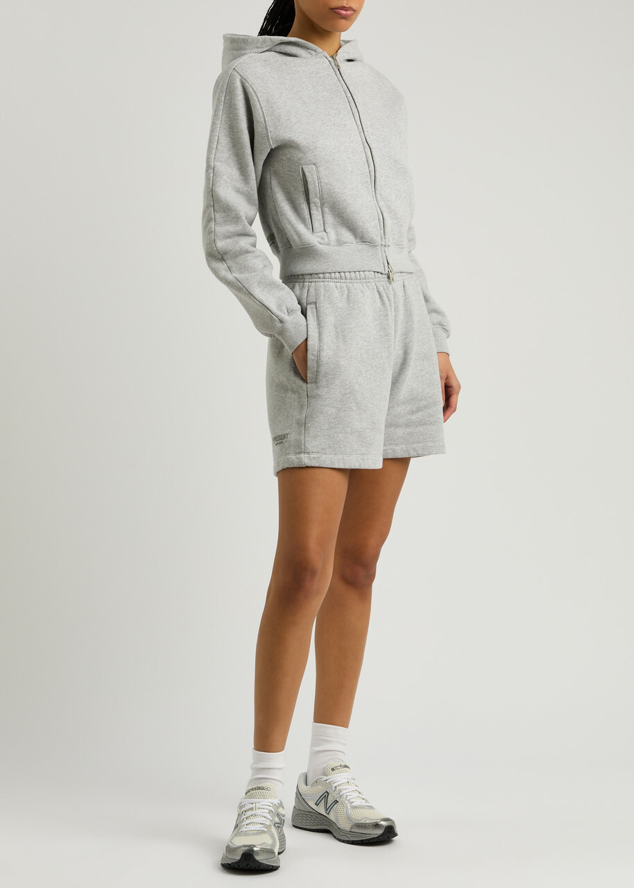 Represent Owners Club Logo Cotton Shorts Light Grey