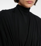 Bottega Veneta Gathered crêpe jersey midi dress