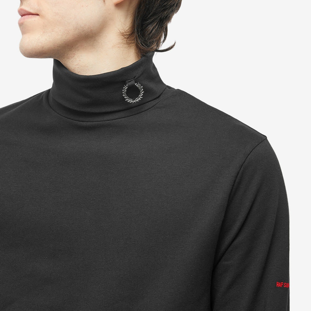 Fred Perry x Raf Simons Laurel Wreath Detail Roll Neck in Black