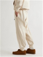 Adish - Tapered Logo-Embroidered Cotton-Jersey Sweatpants - Neutrals