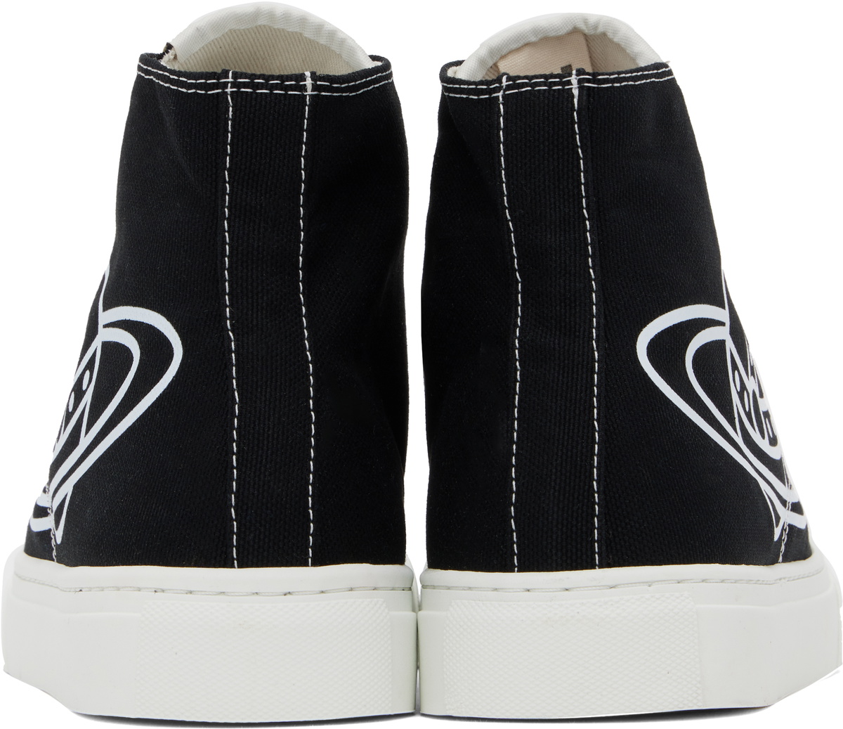 Vivienne Westwood Black High-Top Canvas Plimsoll Sneakers