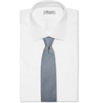 CHARVET - 7.5cm Herringbone Slub Silk and Linen-Blend Tie - Gray