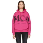 McQ Alexander McQueen Pink Logo Big Hoodie