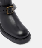 Burberry Soft Saddle leather mid-calf boots