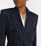 Max Mara Pinstripe double-breasted jersey blazer