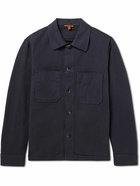 Barena - Garment-Dyed Cotton-Blend Gabardine Overshirt - Blue