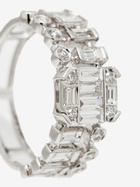 SHAY 18K White Gold Illusion Centre Dot Dash Diamond Ring