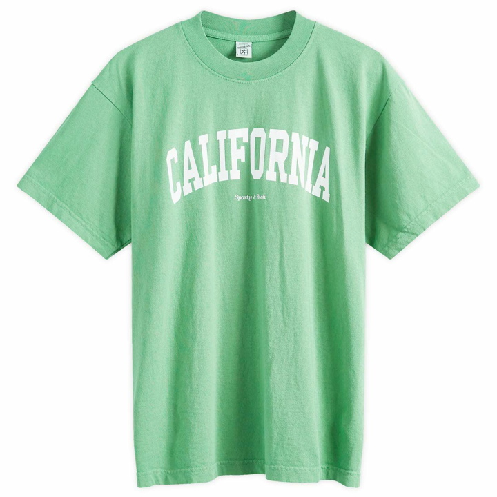 Photo: Sporty & Rich Men's California T-Shirt in Verde/White