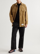 WTAPS - Oversized Logo-Appliquéd Cotton-Corduroy Shirt - Brown