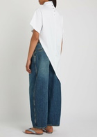 Alaïa Asymmetric Cotton T-shirt White