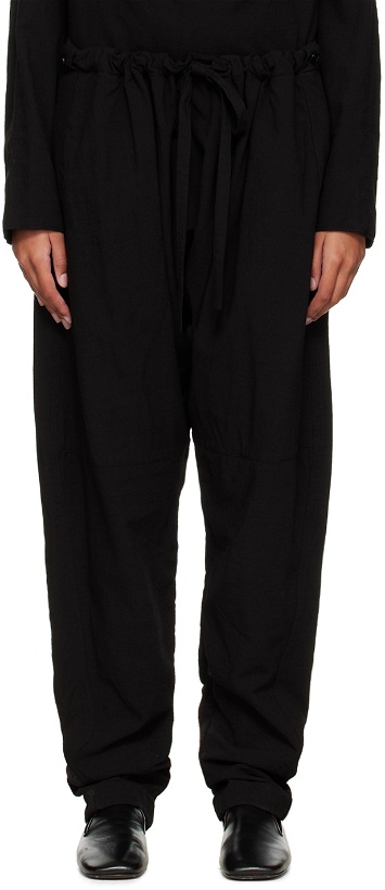 Photo: Lemaire Black Relaxed Lounge Pants