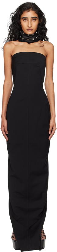 Photo: Rick Owens Black Concordians Bustier Maxi Dress