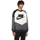 Nike Black and Off-White NSW Windrunner Sweatshirt