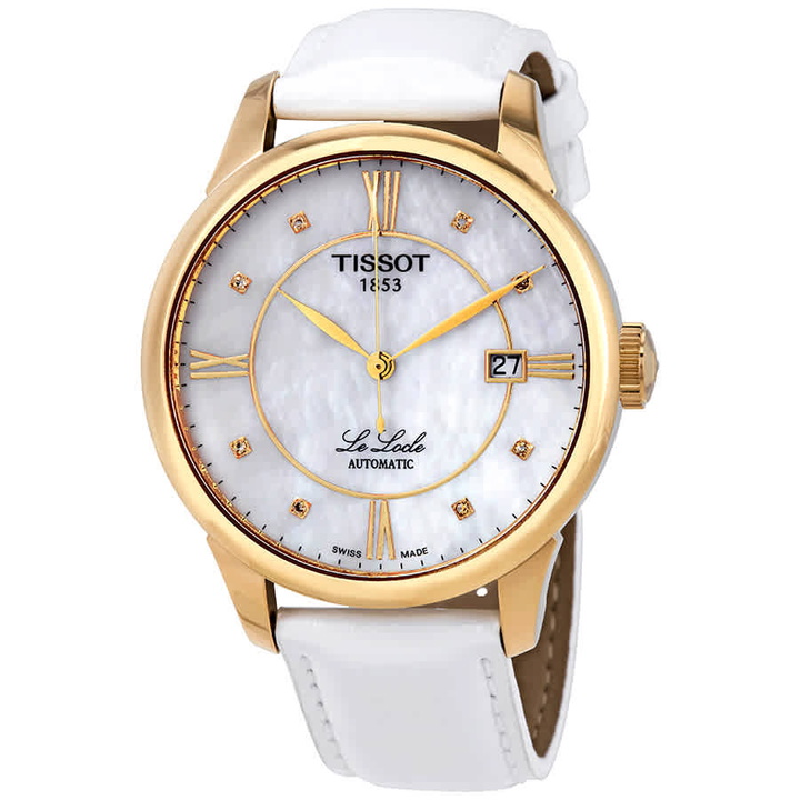 Photo: Tissot Le Locle Automatic Diamond Mother of Pearl Dial Ladies Watch T41.5.453.86