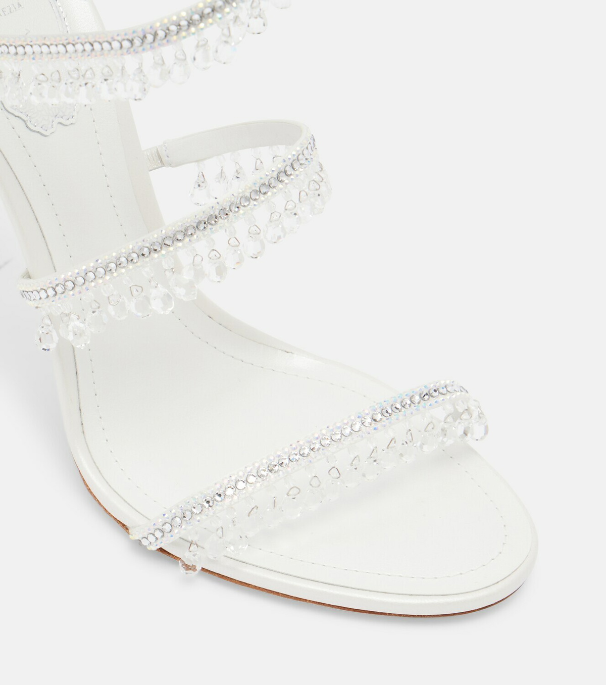 Rene Caovilla Chandelier embellished satin sandals