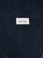 MAN 1924 - Unstructured Cotton-Blend Velvet Blazer - Blue