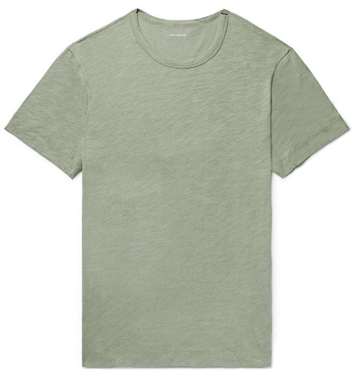 Photo: Club Monaco - Slub Cotton-Jersey T-Shirt - Army green