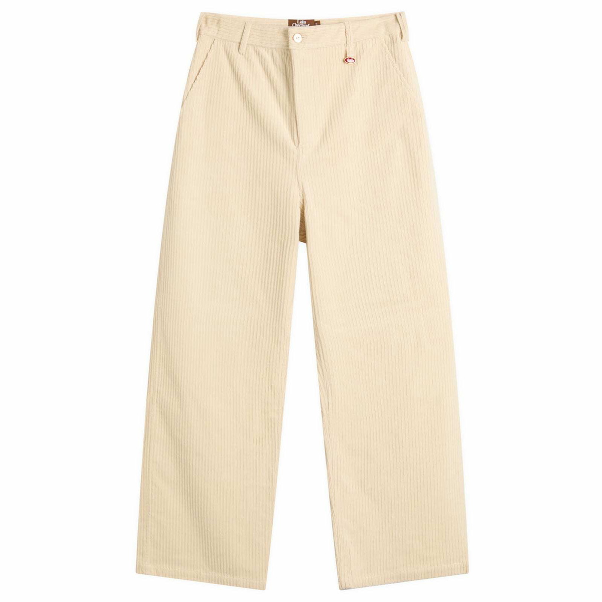 Late Checkout Men's Corduroy Work Trousers in White