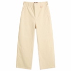 Late Checkout Men's Corduroy Work Trousers in White