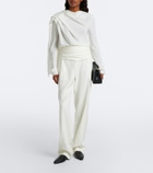 Tove Albertine ruched virgin wool wide-leg pants