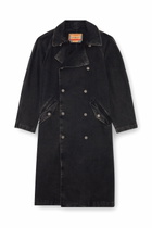 Diesel Trench coat in clean-wash denim - Denim Jackets Mens in Black