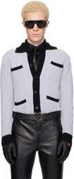Ernest W. Baker Gray Four Pocket Boucle Cardigan