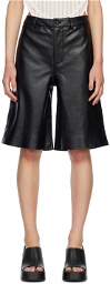 Holzweiler Black Celest Faux-Leather Shorts