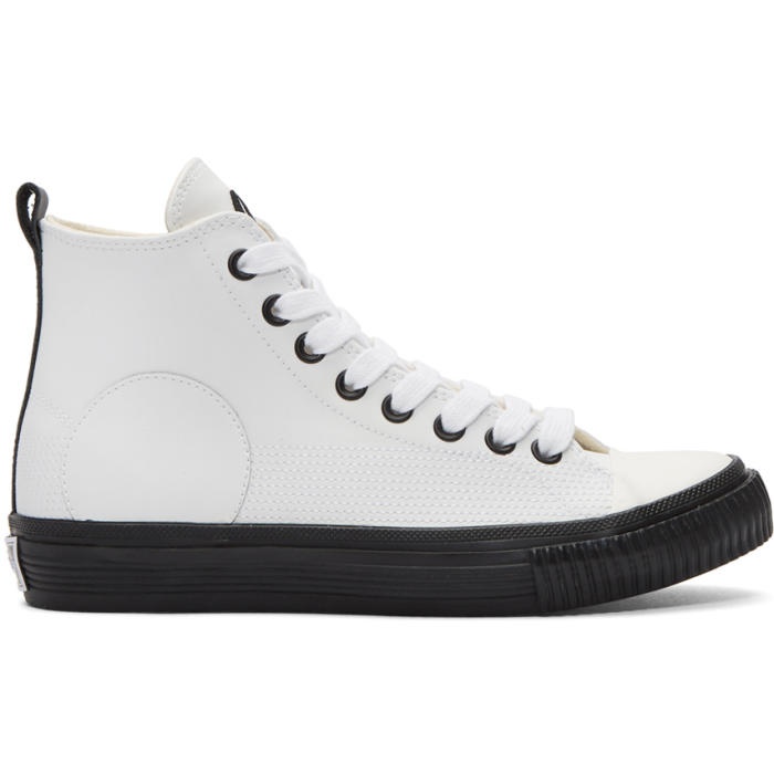 Photo: McQ Alexander McQueen White Swallow Plimsoll High-Top Sneakers