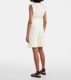 Róhe Belted virgin wool Bermuda shorts