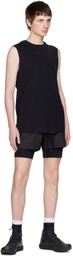Templa Black Layered Track Shorts