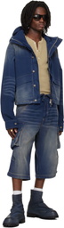 424 Navy Camo Bermudas Cargo Shorts
