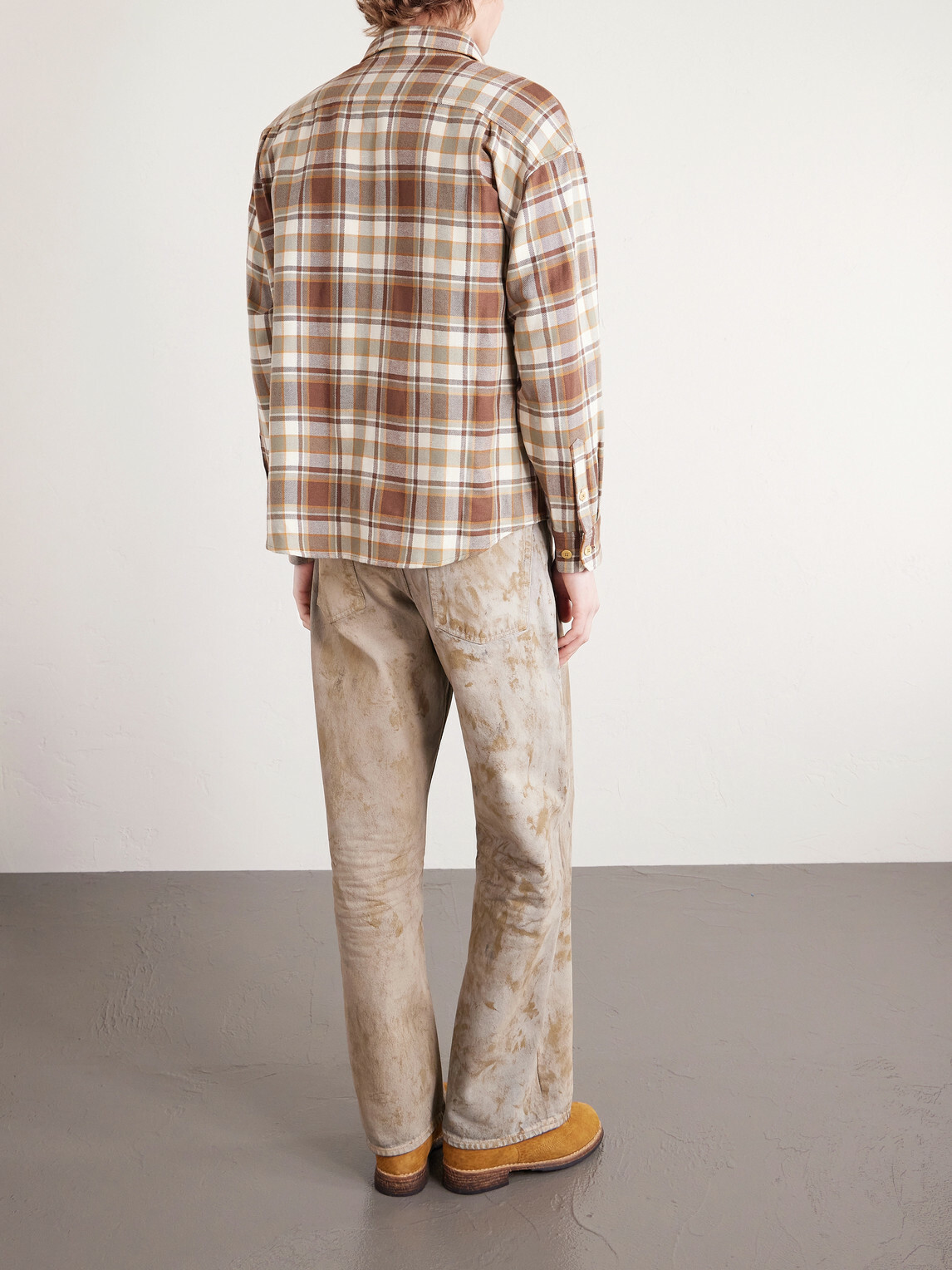 Visvim - Lumber Checked Wool and Linen-Blend Twill Shirt - Brown