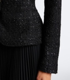 Simkhai Claudina pleated tweed lamé blazer dress