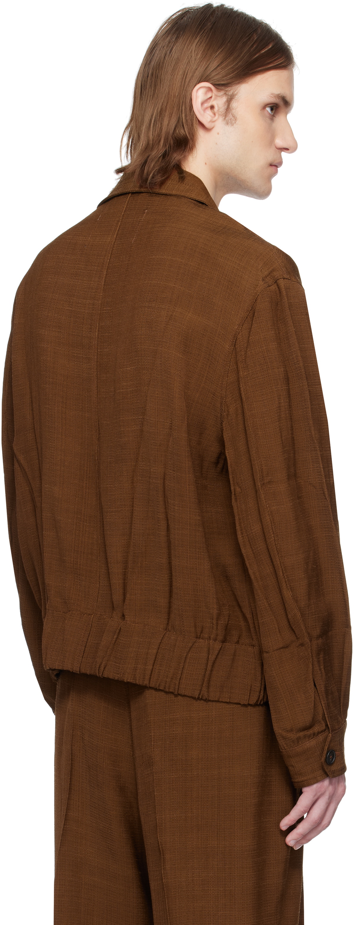 CMMN SWDN Brown Isola Blouson Jacket