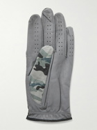 G/FORE - Delta Force Camouflage-Print Perforated Leather Golf Glove - Gray