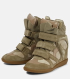 Isabel Marant - Bekett suede wedge sneakers
