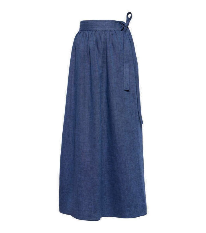 Photo: Loro Piana Linen midi skirt