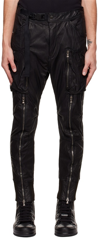 Photo: The Viridi-anne Black Zip Leather Pants